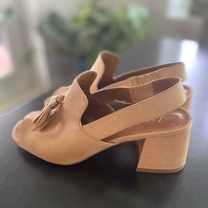 Anthropologie Vincenza Vachetta Leather Slingbacks